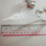 Maxbell Dyed Rooster Cock Coque Saddle Feather 3-4 Inch - White