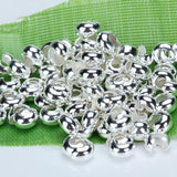 Maxbell 100pcs Silver Tone Crimp Covers Beads Jewelry Findings