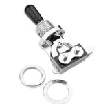 Maxbell 3-way Toggle Switch for Les Paul Electric Guitar - Silver w/ Black Tip