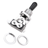 Maxbell 3-way Toggle Switch for Les Paul Electric Guitar - Silver w/ Black Tip