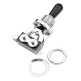 Maxbell 3-way Toggle Switch for Les Paul Electric Guitar - Silver w/ Black Tip