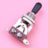 Maxbell 3-way Toggle Switch for Les Paul Electric Guitar - Silver w/ Black Tip