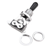 Maxbell 3-way Toggle Switch for Les Paul Electric Guitar - Silver w/ Black Tip