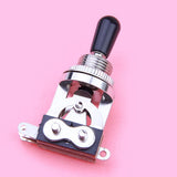 Maxbell 3-way Toggle Switch for Les Paul Electric Guitar - Silver w/ Black Tip