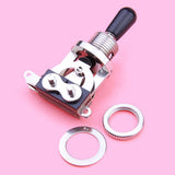 Maxbell 3-way Toggle Switch for Les Paul Electric Guitar - Silver w/ Black Tip