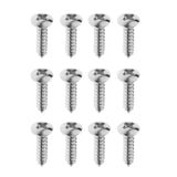 Maxbell 12pcs Pickguard Screws for Guitar Fender Strat Tele - Silver Tone