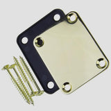 Maxbell Gold Neck Plate w/ Screws For Fender Strat Electric Guitar