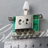 Maxbell 5 Way Blade Switch w/ White Knob For Fender Strat Electric Guitar