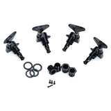Maxbell 2 Pairs Black String Tuning Pegs Machine Heads for Electric Bass 2L + 2R