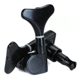 Maxbell 2 Pairs Black String Tuning Pegs Machine Heads for Electric Bass 2L + 2R