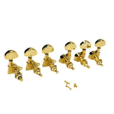 Maxbell 3 Pairs Sealed Guitar String Tuning Pegs Tuners Machine Heads 3L + 3R Gold