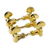 Maxbell 3 Pairs Sealed Guitar String Tuning Pegs Tuners Machine Heads 3L + 3R Gold