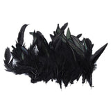 Maxbell 50Pcs Dyed Rooster Feather Handcrafts Making Supplies Cock Feather- Black