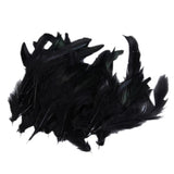Maxbell 50Pcs Dyed Rooster Feather Handcrafts Making Supplies Cock Feather- Black