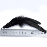 Maxbell 50Pcs Dyed Rooster Feather Handcrafts Making Supplies Cock Feather- Black