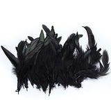 Maxbell 50Pcs Dyed Rooster Feather Handcrafts Making Supplies Cock Feather- Black