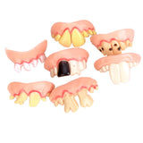 Maxbell 5Pcs Funny Gift Costume Party Ugly Gag Fake Teeth