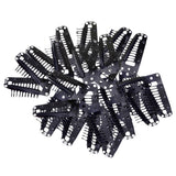 Maxbell 20pcs Black 10 Teeth Snap-Comb Wig Clips with Rubber Back