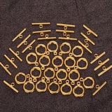 Maxbell 20 Sets Round Toggle Clasps Gold
