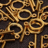 Maxbell 20 Sets Round Toggle Clasps Gold