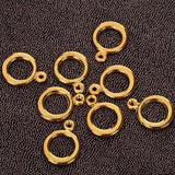Maxbell 20 Sets Round Toggle Clasps Gold