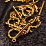 Maxbell 20 Sets Round Toggle Clasps Gold