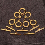 Maxbell 20 Sets Round Toggle Clasps Gold
