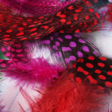 Maxbell 50pcs Mixed Color Guinea Hen Feathers DIY Accessories Spots Feather