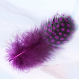 Maxbell 50pcs Mixed Color Guinea Hen Feathers DIY Accessories Spots Feather