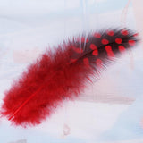 Maxbell 50pcs Mixed Color Guinea Hen Feathers DIY Accessories Spots Feather