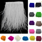 Maxbell Ostrich Feather Dyed Fringe 1 Yard Trim White