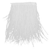 Maxbell Ostrich Feather Dyed Fringe 1 Yard Trim White