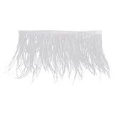 Maxbell Ostrich Feather Dyed Fringe 1 Yard Trim White