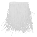 Maxbell Ostrich Feather Dyed Fringe 1 Yard Trim White