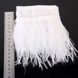 Maxbell Ostrich Feather Dyed Fringe 1 Yard Trim White