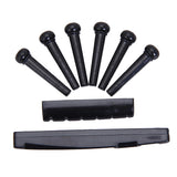 Maxbell Set of Acoustic Guitar Bridge Pins Saddle Nut Black