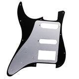 Maxbell Black Pickguard 3 Ply 11 Hole For Strat Guitar SSH