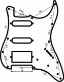 Maxbell Black Pickguard 3 Ply 11 Hole For Strat Guitar SSH