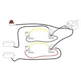 Maxbell Circuit Wiring for LP Electric Guitar 3 Box Toggle Pickup Selector 2V/2T/1J