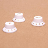 Maxbell White Guitar Pickup Cover and Knobs Switch Tip Set