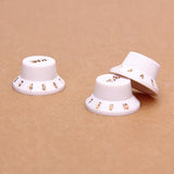 Maxbell White Guitar Pickup Cover and Knobs Switch Tip Set