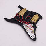 Maxbell Loaded Prewired Electric Guitar Pickguard Pickups 11 Hole HSH Black
