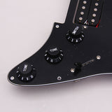 Maxbell Loaded Prewired Electric Guitar Pickguard Pickups 11 Hole HSH Black