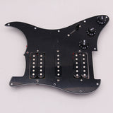 Maxbell Loaded Prewired Electric Guitar Pickguard Pickups 11 Hole HSH Black