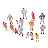 Maxbell 20pcs Painted Model Train Passenger People Figures Scale 1:25