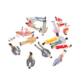 Maxbell 20pcs Painted Model Train Passenger People Figures Scale 1:25