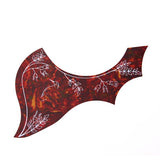 Maxbell Guitar Pickguard Flower Bird Shell for 41 inch Right Handed Folk Guitar