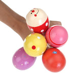 Maxbell Fashion Wooden Egg Rattles Toys Children Gift