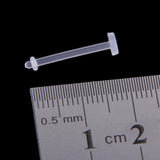 Maxbell 10pcs 14G Clear Acryl Tongue Bar