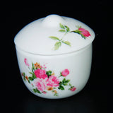 Maxbell 3pcs Doll House Kitchen Miniature Casserole Pot Bowl Lid with Floral Pattern